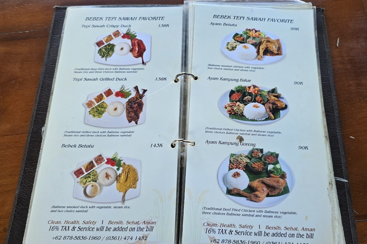 Bebek Tepi Sawah Restaurant Menu - Image 3