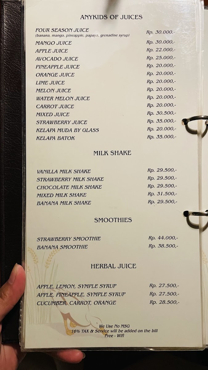 Bebek Tepi Sawah Restaurant Menu - Image 4