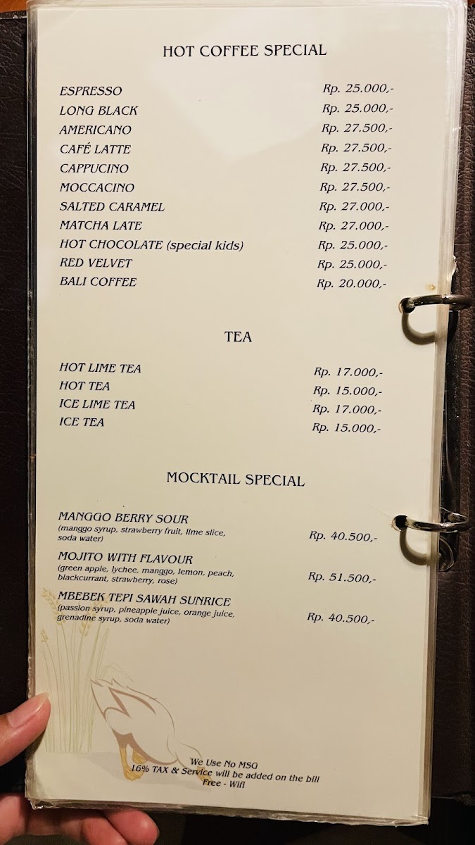 Bebek Tepi Sawah Restaurant Menu - Image 6